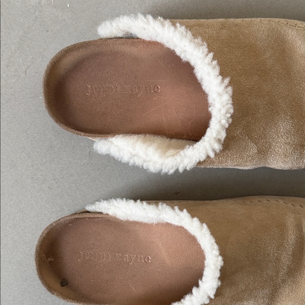 Jenni Kayne Tan Shearling Mules - Picture 3 of 4